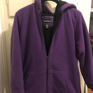 North Bay Girls hooded fleece zip front jacket L14